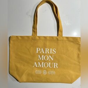 Sezane Paris Mon Amour Tote Bag - Yellow-
